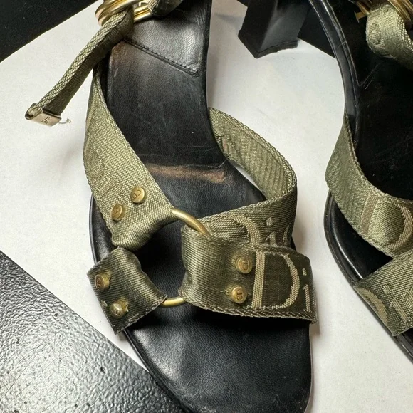 Dior Army green Strap Heels - Picture 10 of 11